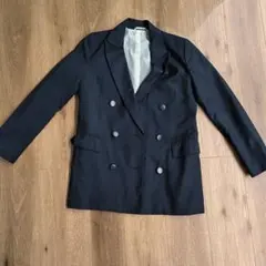 紺色 ダブルブレスト テーラードジャケット Sサイズ