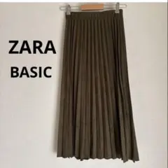 ZARA ザラ　カーキ　プリーツスカート　ゴム使用　楽々