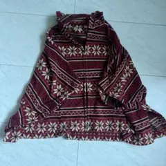 UNIQLO フリース ポンチョ ノルディック柄 F