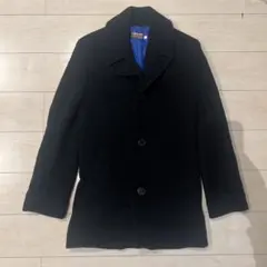 ハリウッドランチマーケット　BLUE BLUEのコート黒 ウール・ポリエステル