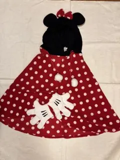 ディズニー　ミニーマウス　フリースポンチョ　マント