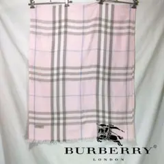 BURBERRY✨ノバチェック柄カシミヤ&シルクロングストールロゴ&ホースマーク