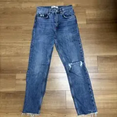 ZARA ハイウエストキックデニム 34サイズ