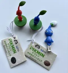 ピクミン ヘアクリップ ヘアピン 青ピクミン 赤ピクミン セット　フィギュア