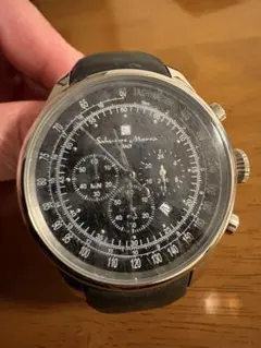 ♪Salvatore Marraサルバトーレマーラ 時計 黒レザーベルト（美品）