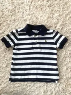 ラルフローレン12Mポロ刺繍ボーダーポロシャツ