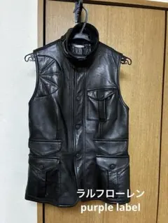 美品 Ralph lauren sport ラムレザー ブルゾンジャケット黒 9 ◯ Ralph Lauren ラム レザー スポーツ ジャケット / ラルフ