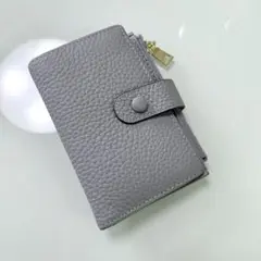 【美品】ミニ財布　キーケース　ブルー　水色　本革