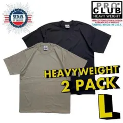 プロクラブ Tシャツ Lサイズ カーキ ブラック各１枚 2枚セット 無地