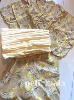 petitmain レモン柄浴衣120