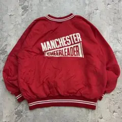 90s　USA製　BIKE　ナイロンプルオーバージャケット　L　レッド　古着