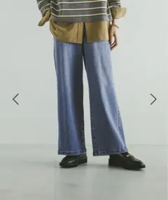 グローバルワーク　GOODデニムあったかイージーパンツ