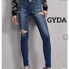 【SALE中】GYDA ジェイダ　SIDE RIPPEDスキニーデニムパンツ