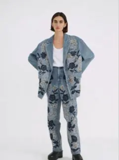 CLANE FLOWER EMBROIDERY PANTS クラネ 花柄　デニム