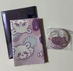 ちいかわもぐもぐ本舗　鯛だらけなマット缶バッジ・マルチクロス