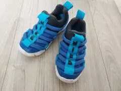 NIKE キッズシューズ 青/黒 ストラップ式