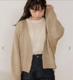 モヘアタッチニットカーディガン　Flowerのサムネイル