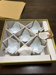 有田焼 波佐見焼　小鉢 箸置き 折り鶴 祥玉 金彩 白磁 丹頂 和食器 鶴