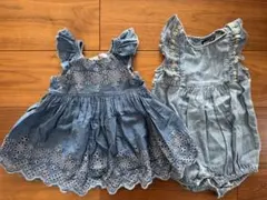 GAP 刺繍デニム2点セット 6-12ヶ月