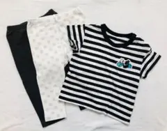 ユニクロ レギンスパンツ 2枚、Tシャツ 1枚 セット 80cm
