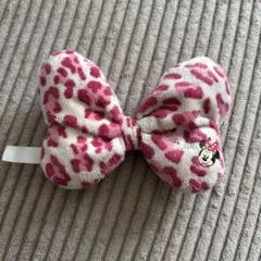 ミニー リボン ヘアゴム ヒョウ柄