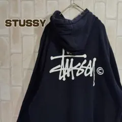 STUSSY　ステューシー　パーカー　プルオーバー　ネイビー フェードカラー