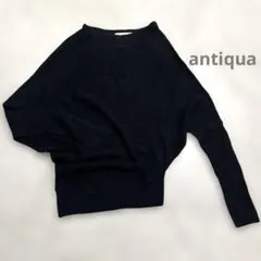 antiqua 変形アシメドルマンニット　オーバーサイズ　ざっくりニット