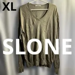【美品】SLOANE スローン ハイゲージ Vネック ニット 綿100% XLのサムネイル