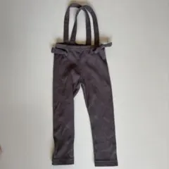 新品 95 西松屋 ブラウン サス付きレギンス リブ パンツ 男女 韓国子ども服