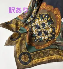 訳あり　シルク大判スカーフ　薄地　春用　花模様NO49