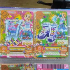 アイカツ　ViVid Kiss新条ひなきブルーグラススリーブ/シューズ2枚セット