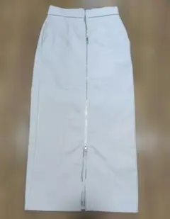 GU裏フリースフロントジップ ロングタイトスカート