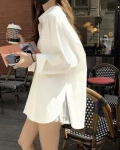 ホワイトシャツ 長袖