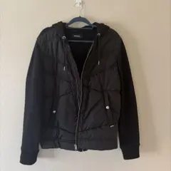 DIESEL 中綿入り フーデッドジャケット ブラック 美品のサムネイル