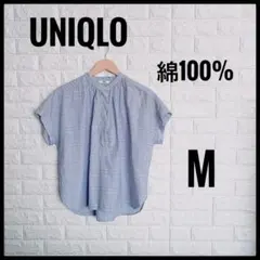 UNIQLO ユニクロ　ソフトコットン　サッカーブラウス　綿100% M
