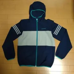 adidas neo ナイロンジャケット Sサイズ ネイビー
