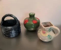 一輪挿し　花瓶　陶器　3点セット　インテリア