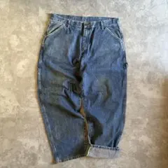 Wrangler デニムペインターパンツ ブルー W36 L30 極太 ワイドのサムネイル