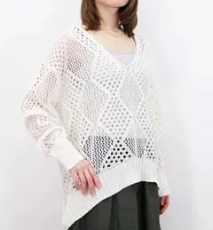 TORRAZZO DONNA クロシェニットプルオーバーA24553