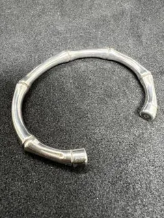 GUCCI バンブーブレスレット SV925 側面ロゴ刻印モデル