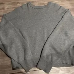 UNIQLO スムースコットンクルーネックセーター　L グレー