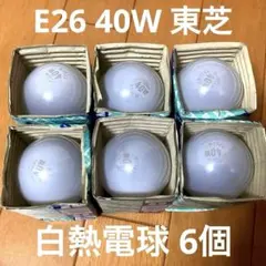 TOSHIBA ホワイトランプ 110V 40W 6個セット　生産終了 東芝のサムネイル