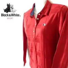 【極美品！Mサイズ！長袖！】BLACK&WHITEゴルフウェア！