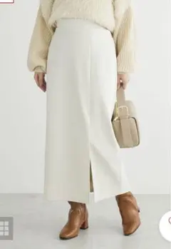 chocol raffine robe スエードIラインスカート ライトグレー