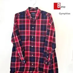 ＊Bshop購入 Gymphlex(ジムフレックス)　定番シャツワンピース・赤系