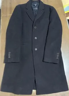 ユニクロINES DE LA FRESSANGE 黒チェスターコート L メンズ