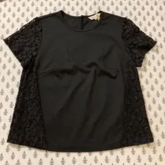 M-PREMIER ブラック レース切替カットソーのサムネイル