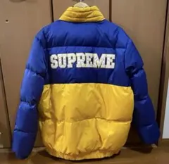 Supreme シュプリーム ダウンジャケット リバーシブル XLサイズ 青 黄