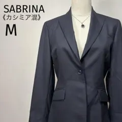 サブリナ　テーラードジャケット 9AR 冠婚葬祭シングルボタン黒M美シルエットのサムネイル