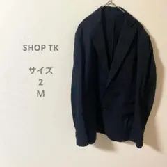 SHOPTK ネイビー テーラードジャケット 2つボタン